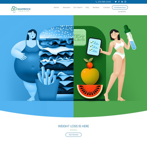 Weight Loss Illustration for Shamrock Medicine