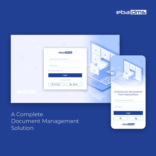 Design a login page for our document management system - EBA DMS Design by Design Nation™