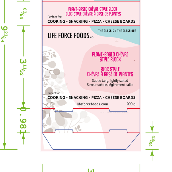 plant based cheese label