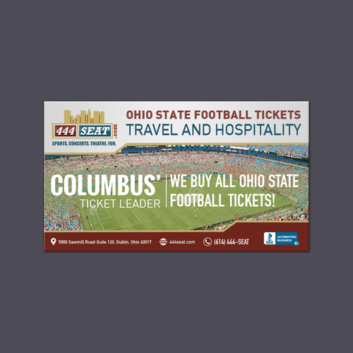 Design Ohio State Football Tickets, Travel and Hospitality Ad for