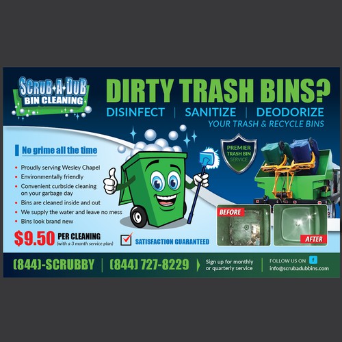 Scrub-A-Dub Bin Cleaning Design por Alisia