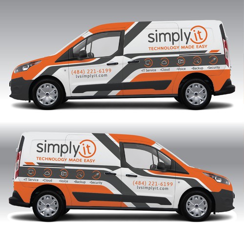 Design a clean and tasteful 2018 Ford Transit Connect XL wrap Design by adelea