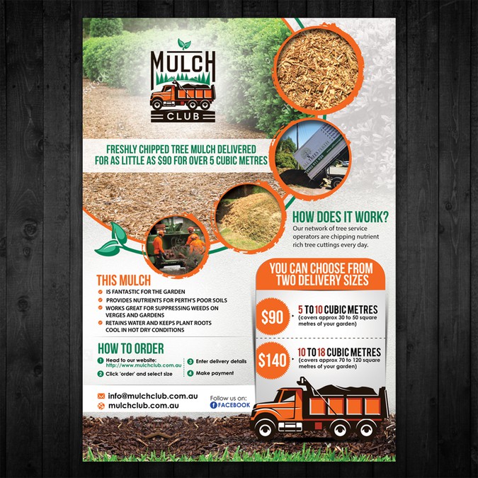 HELP! Creative Mulch delivery flyer needed ASAP Postcard, flyer or