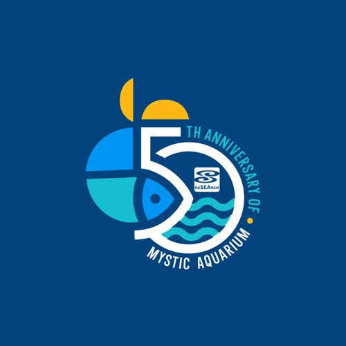 Mystic Aquarium Needs Special logo for 50th Year Anniversary Diseño de Congrats!