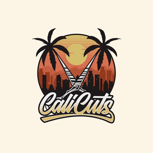 Designs | California Inspired Barber Shop Logo | Logo design contest