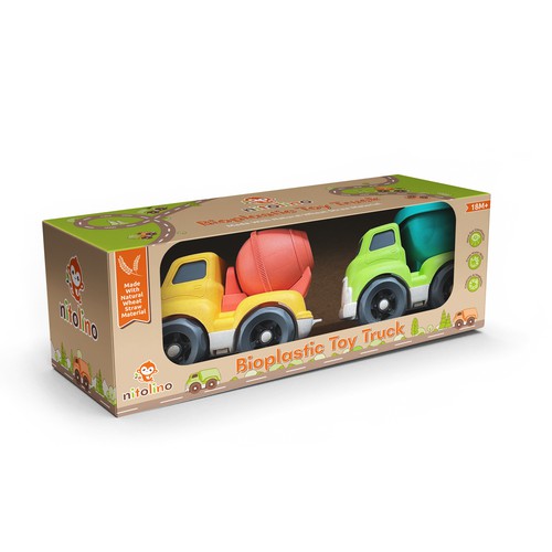 "Playful packaging design for a sustainable children toys brand" Design by laudes
