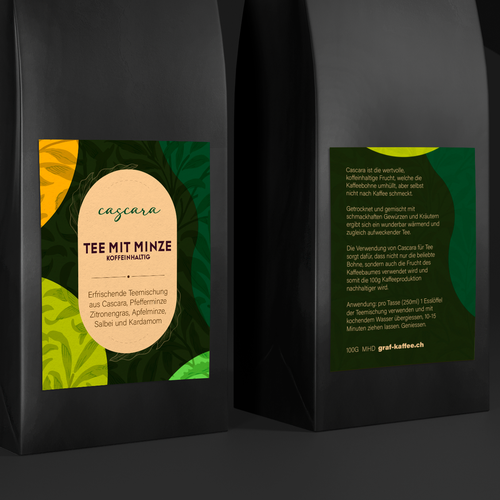 Cascara tea label-ontwerp door dsnalexhoffmann