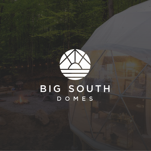 Modern, Minimalist and Sophisticated Domes Camp Logo