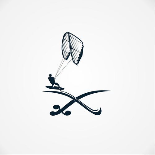 Kitesurfing logo riffing on the KSA emblem Design by NICKART