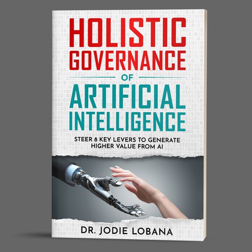 Man and Machine interaction - Book cover needed for Governance of Artificial Intelligence Design by Jasmine'