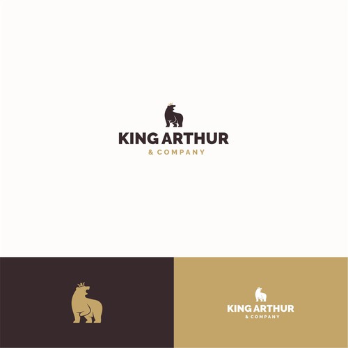 Need an iconic bear logo for King Arthur & Company. Design by Francesc Alex