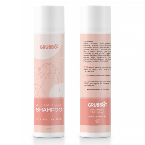 Design label for dog shampoo Design by intanamir