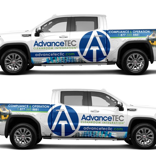 Design a Cutting-Edge, Classy Truck Wrap for AdvanceTEC – Highlighting Innovative Technology Design by ssrihayak