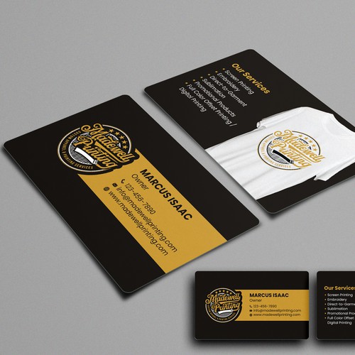 Business Card for a Custom Clothing/Product Business Design by Muaz™