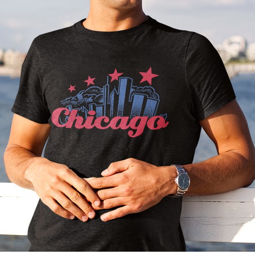 One of a Kind Chicago Themed T-Shirt Design by HATO.