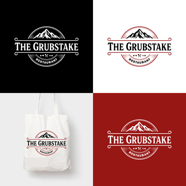 Design realizzato da twnld intitolato "Restaurant logo design 'The Grubstake'."