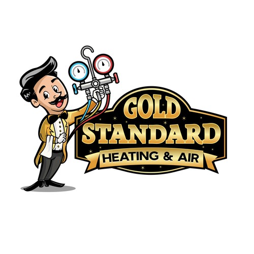 Powerful and Charming Character logo for an Heating and Air Company Design by Bezzot!design