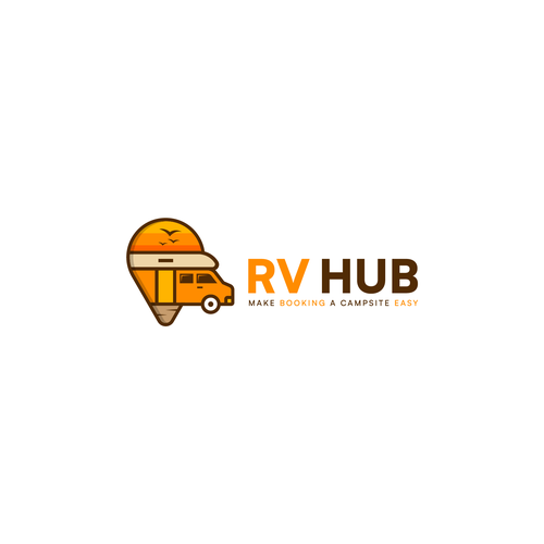 RV Hub, a campsite booking company Design by MrBaba