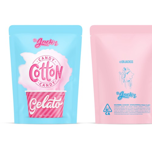 Cotton Candy gelato cannabis bag Design by bcra