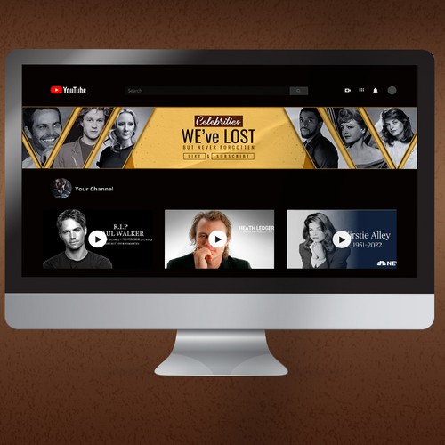 YouTube Banner Celebrity Design Design by Unique Tribe