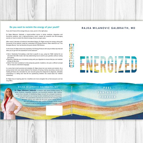 Design a New York Times Bestseller E-book and book cover for my book: Energized Diseño de LilaM