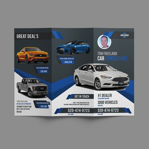Car Salesman Self promo brochure Brochure contest