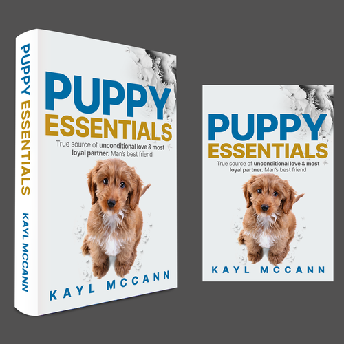 Cute puppy behaving badly for book cover Design by praveen007