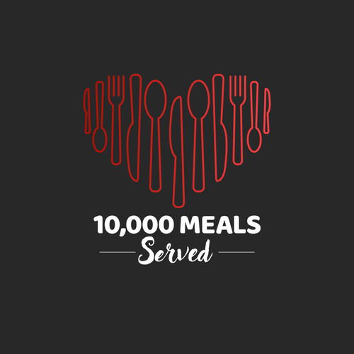 100,000th Meal Served Design by M. Fontaine