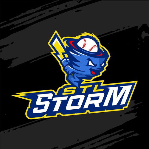 Youth Baseball Logo - STL Storm Design by HandriSid