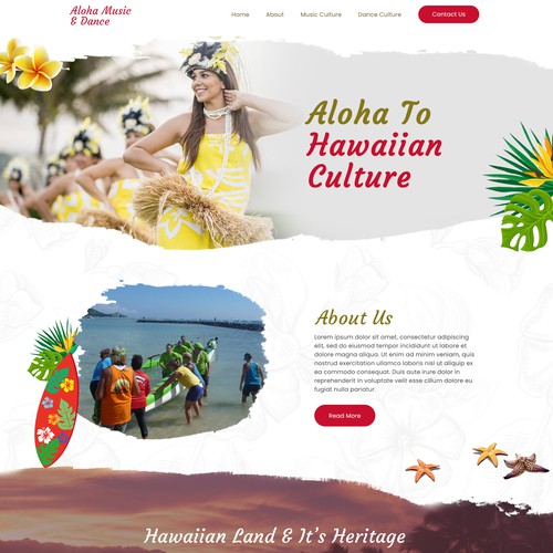 Aloha Spirit of Hawai'i offering stories and Hula courses Design by DezinDragonz