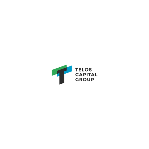 Professional, modern style logo with either "Telos" or "Telos Capital Group" written next to it roughly the same size Design by Lia’