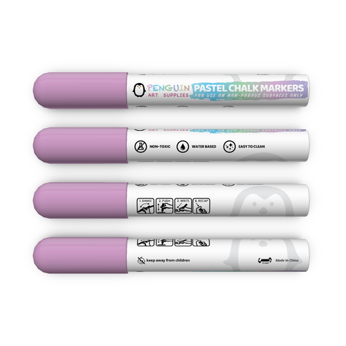 Pastel liquid chalk markers barrel design, Product packaging contest