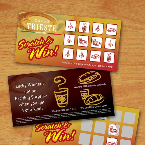 Scratch and Win Coupon card | Postcard, flyer or print contest