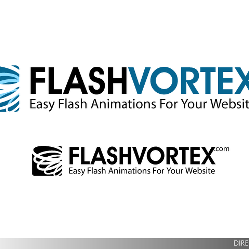 FlashVortex.com logo Design por DirectGraphX