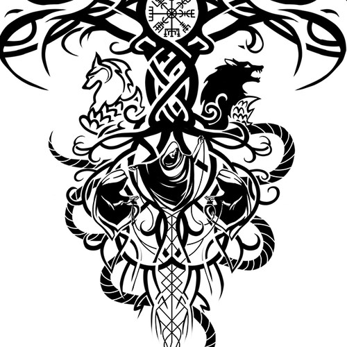 Norse Mythology Symbolism Back and/or Body Tattoo(s) Connected or ...