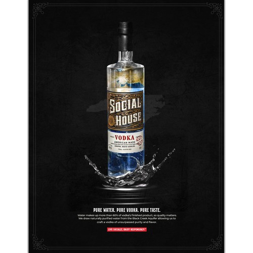 Seeking  Creative Ad for Premium Vodka!! Design by MontzDesign