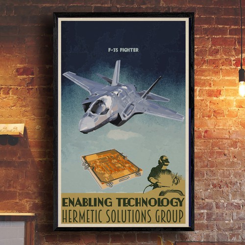 Design Art Deco Poster for Aerospace and Defense Company di Windmill Designer™