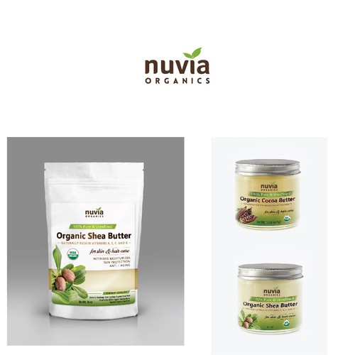 **Easy $$$ **Create a nice look for my new Organic brand name "nuvia"!!** Design by curve&line