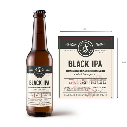 Microbrauerei: Bierflasche sucht Etikettendesign Design by Krasi Miletieva