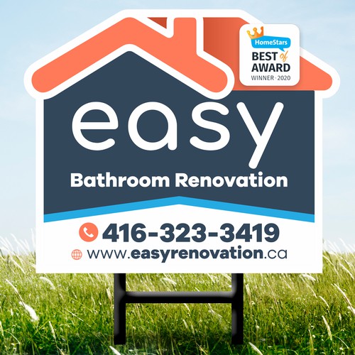 Easy Renovation Lawn Sign Design by Dzhafir