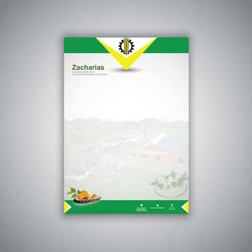 We need  letterhead design for our agricultural farm with production and sale of regional products Design by Raaza Aftab