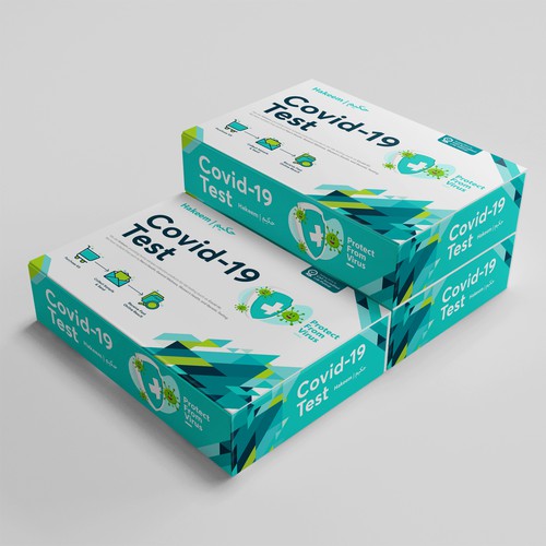 Design a box for convenient at home diagnostic testing Diseño de rizal hermansyah