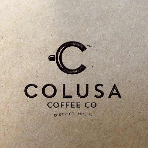 Design an industrial coffee house logo. Alternate logo with  District No. 12 Diseño de Fortuna Design