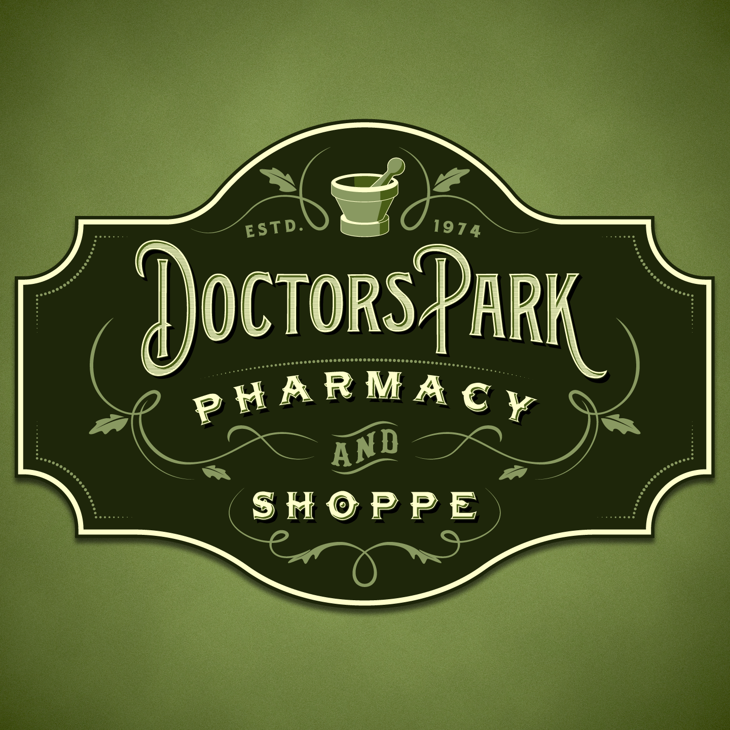Pharmacy logo with the title 'Doctors Park Pharmacy & Shoppe needs a new logo'
