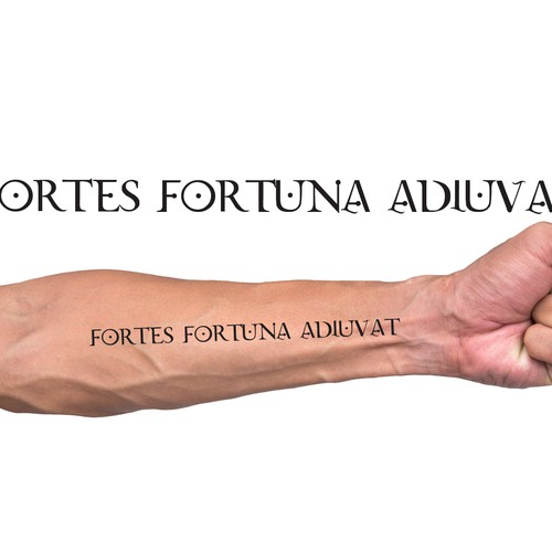 Fortis Fortuna Adiuvat Tattoo Font
