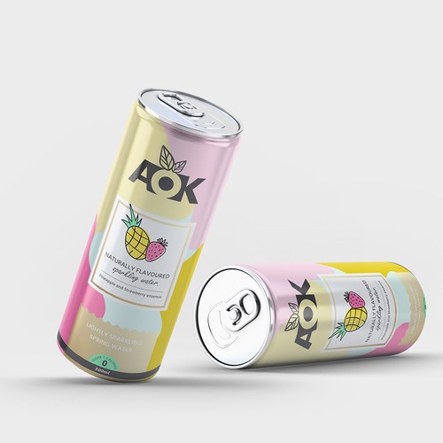 Flavoured sparkling water packaging design Design by Moi_Designers