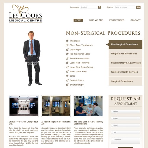 Les Cours Medical Centre needs a new website design Design by Keysoft Media