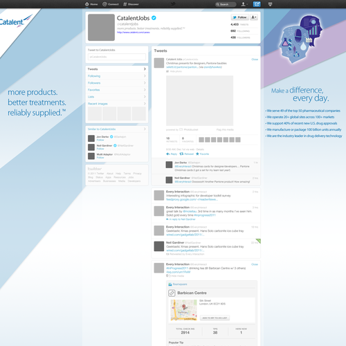 Twitter Background for F1000 global pharma company Design von SRSgraphicdesign