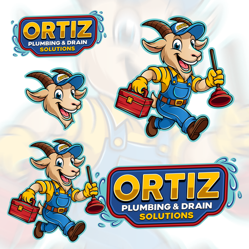 Design a bold GOAT mascot logo for a San Diego plumbing company Design by Evanscrea™