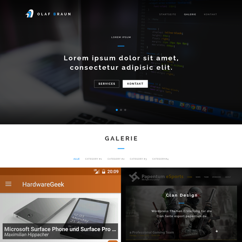 Proposta di design per un contest della categoria Design di sito web realizzata da Kastor Lept